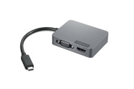 Lenovo 4X91A30366 base para portátil y replicador de puertos Alámbrico USB 2.0 Type-C Gris