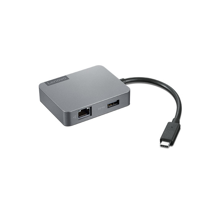 Lenovo 4X91A30366 base para portátil y replicador de puertos Alámbrico USB 2.0 Type-C Gris