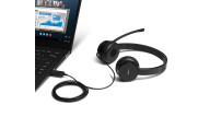 Lenovo 4XD0X88524 auricular y casco Auriculares Alámbrico Diadema Oficina Centro de llamadas Negro