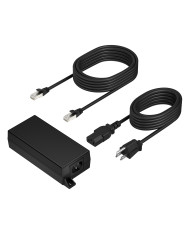 Poly PoE++ 65W 2.5G Adapter with 3.66m CAT6A Cable and Power Cord adaptador e inversor de corriente Interior Negro