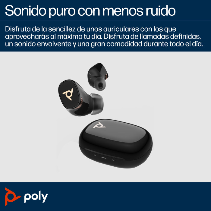 Poly Voyager Free 20 Black Earbuds +Basic Charge Case