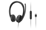 Lenovo 4XD1P83425 auricular y casco Auriculares Alámbrico Diadema Llamadas Música USB tipo A Negro