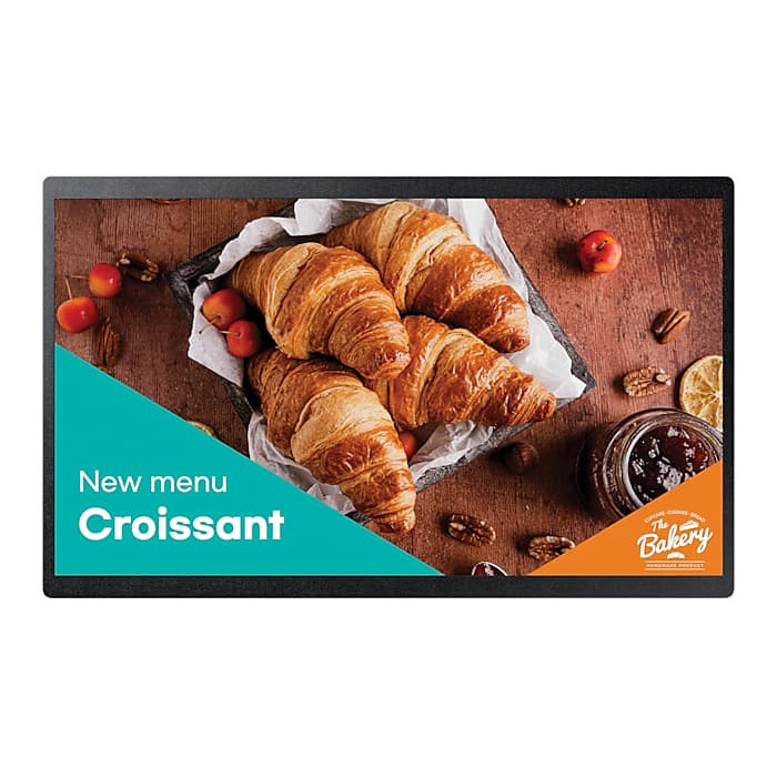 Samsung LH24QBCEBGC Pantalla plana para señalización digital 61 cm (24") LCD Wifi 250 cd   m² Full HD Negro Tizen 7.0