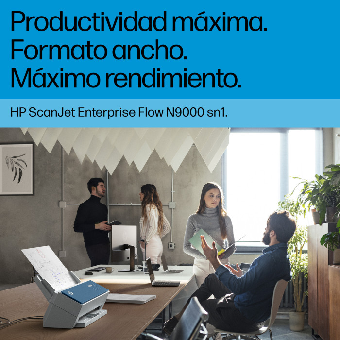 HP ScanJet Enterprise Flow N9000 sn1 Escáner alimentado con hojas 600 x 600 DPI A3 Azul, Blanco
