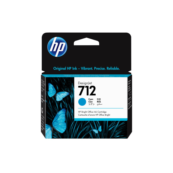 HP Cartucho de Tinta DesignJet 712 cian de 29 ml