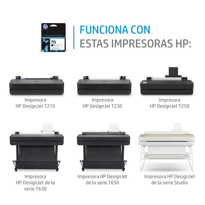 HP Cartucho de Tinta DesignJet 712 amarillo de 29 ml