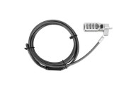 Targus DEFCON cable antirrobo Negro, Acero inoxidable 2 m