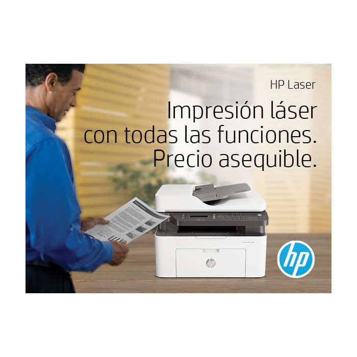 HP Laser 137fnw Inalámbrico Multifunction Blanco y negro Impresora, Fotocopiadora, escáner Dúplex