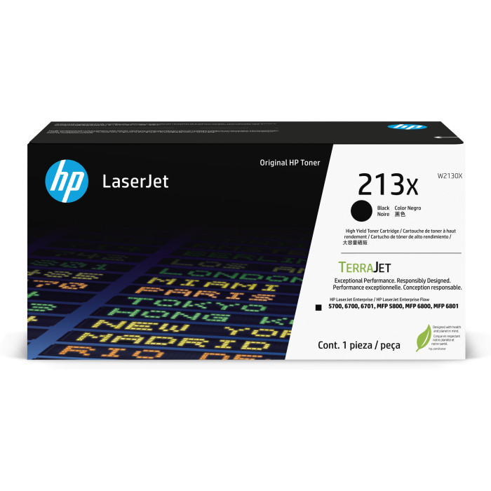 HP Cartucho de tóner Original LaserJet 213X de alto rendimiento negro