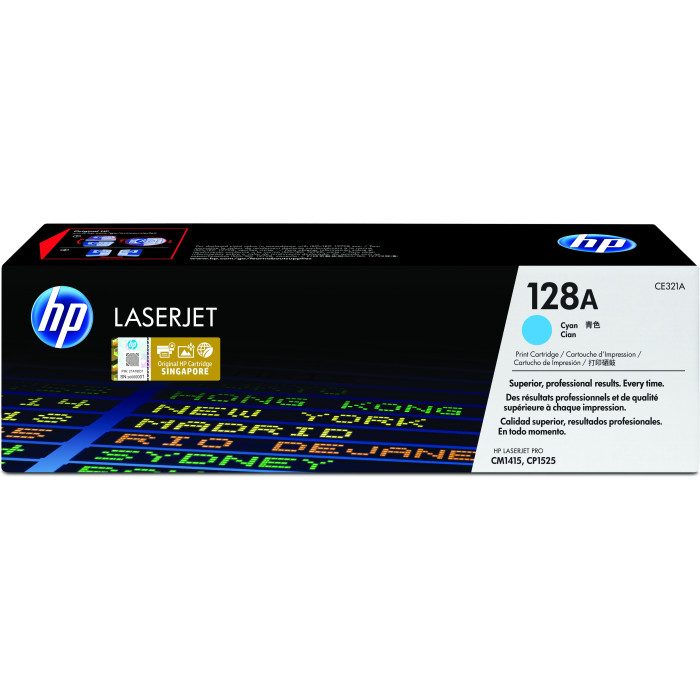 HP Cartucho de tóner original LaserJet 128A cian