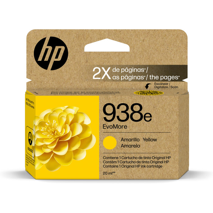 HP 938e EvoMore Yellow Original Ink Cartridge