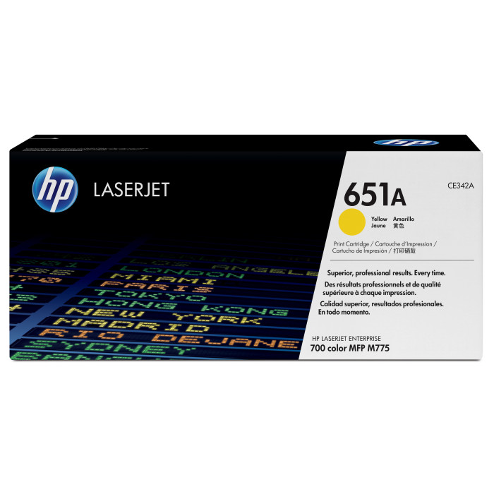 HP Cartucho de tóner original LaserJet 651A amarillo
