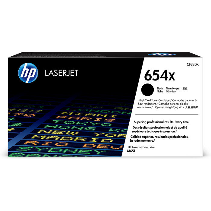 HP Cartucho de tóner original LaserJet 654X de alta capacidad negro