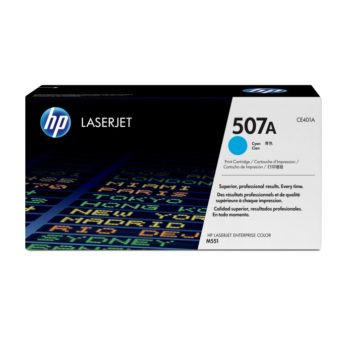 HP Cartucho de tóner original LaserJet 507A cian