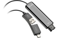 POLY Adaptador negro DA75 USB a QD compatible con TAA