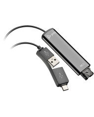 POLY Adaptador negro DA75 USB a QD compatible con TAA