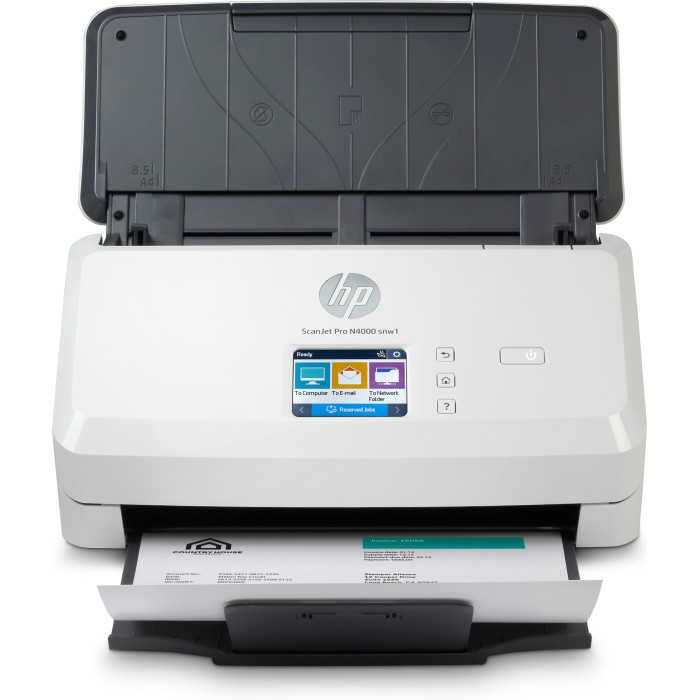 HP ScanJet Pro N4000 snw1 Escáner alimentado con hojas 600 x 600 DPI A4 Negro, Blanco