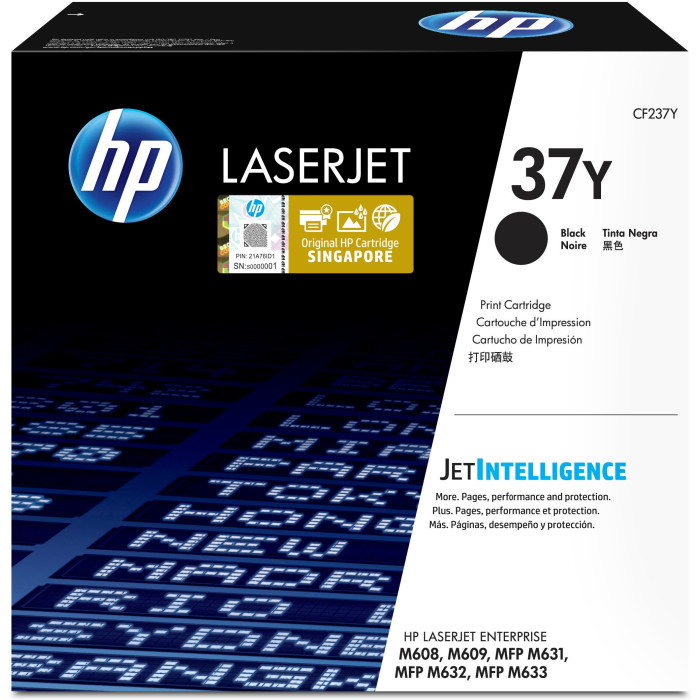 HP Cartucho de tóner original LaserJet 37Y de capacidad superior negro