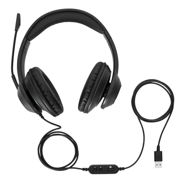 Targus AEH102TT auricular y casco Auriculares Alámbrico Diadema Oficina Centro de llamadas USB tipo A Negro