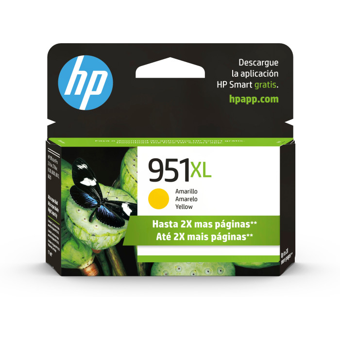 HP Cartucho de tinta original 951XL de alta capacidad amarillo