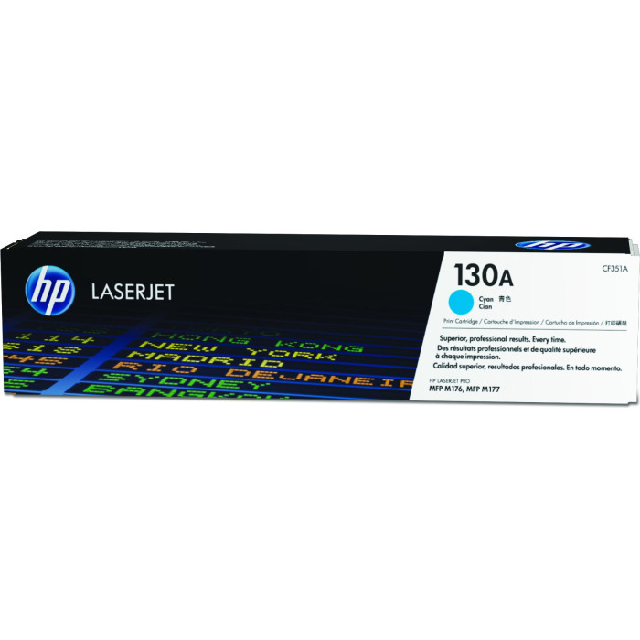 HP Cartucho de tóner original LaserJet 130A cian